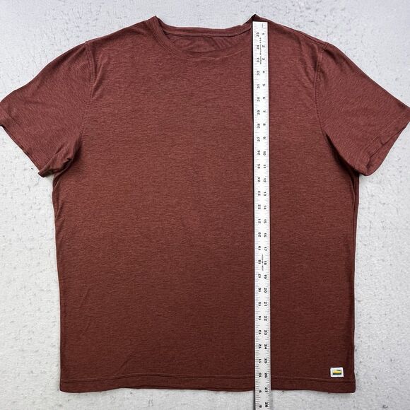 Vuori Strato Tech T-Shirt Adult Large Red Short Sleeve Performance Athletic Tee - Picture 8 of 8